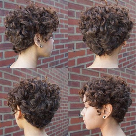 brown curly pixie hairstyle curly pixie hairstyles short curly pixie