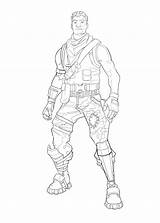 Fortnite Coloring Skin Default Pages Male Resolution High sketch template