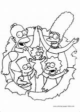 Coloring Pages Simpsons Cartoon Color Printable Character Kids Sheets Found sketch template