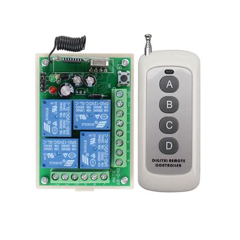 dcv  ch radio controller rf wireless relay remote control switch system  mhz  mhz