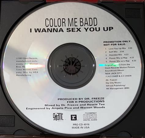 Color Me Badd I Wanna Sex You Up 1991 Cd Discogs