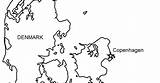 Denmark Coloring Map sketch template