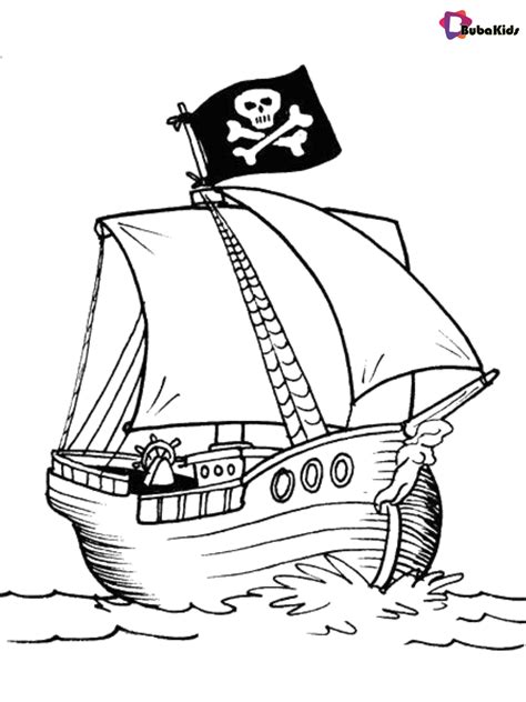 coloring picture pirate ship  printable bubakidscom