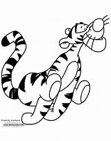 Tigger Pages Coloring Disneyclips Running sketch template