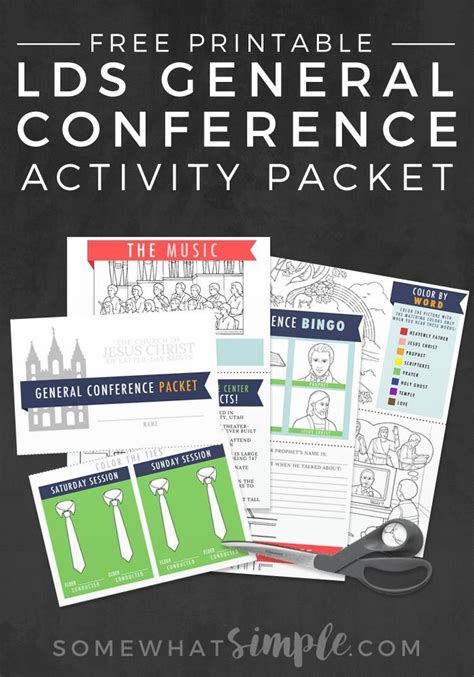 general conference activity packet  kids lds general