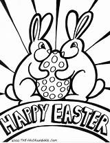 Easter Coloring Pages Printable Happy Kids Bunny Say Rabbit Sheets Religious Colouring Print Printables Disney Rabit Eggs Bunnies Title Cool sketch template