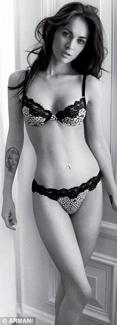 megan fox plays the pin up in seductive new armani underwear ad daily mail online