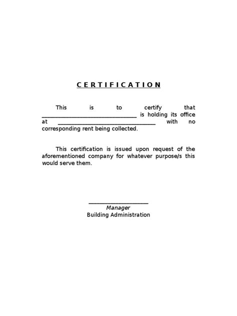 certificate   rental
