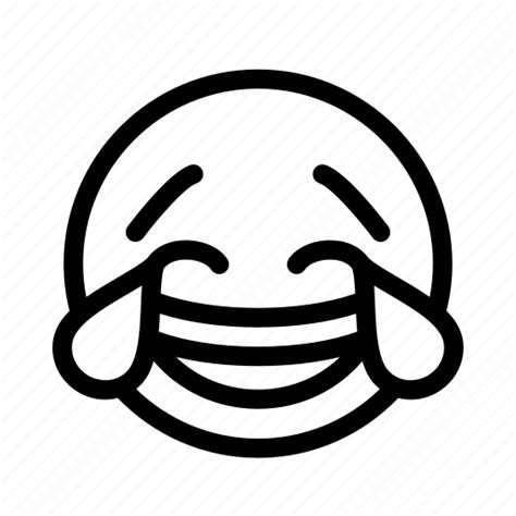 Crying Emoji Emoticon Happy Joyful Laughing Smiley Icon