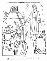 Coloring Nephi Jesus Nephites Appearing Clean Living Happy Christ Pages Getcolorings Lesson Primary sketch template