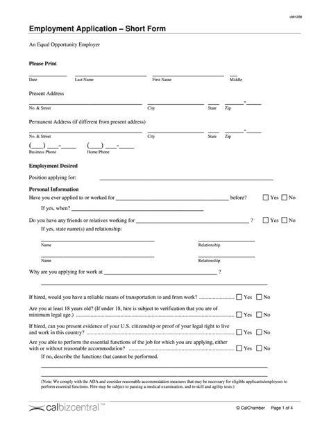 short form application examples fill  printable fillable