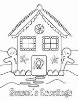 Gingerbread Coloring House Man Two Color Netart Print sketch template
