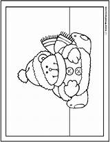 Bear Coloring Cute Pages Winter Teddy Bears Colorwithfuzzy sketch template