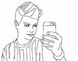 Mateo Abraham Selfie Coloring Coloringcrew sketch template