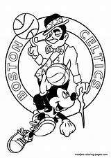 Coloring Pages Nba Celtics Boston Mickey Mouse Players Quotes Print Getcolorings Quotesgram Bucks Milwaukee Color sketch template