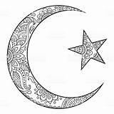 Islam Crescent Lune Croissant Weltreligionen Ramadan Muslim Islamique étoile Etoile Tatouage Tatouages Ausmalen Chiffre Idées Dentelle Adulte Religieux Zip Similar sketch template