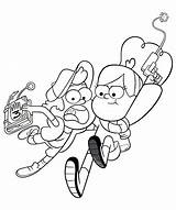 Gravity Falls Coloring Pages Fall Color Print Dipper Mabel Template Choose Board sketch template