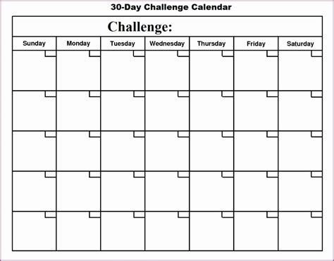 blank template   days  calendar printable