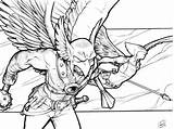 Hawkman Hawkgirl Adamwithers Drawing sketch template