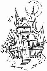Halloween Coloring Mansion Pages Embroidery Moonlit Printable Designs Urban Threads Urbanthreads Awesome Unique Visit Productid Aspx sketch template