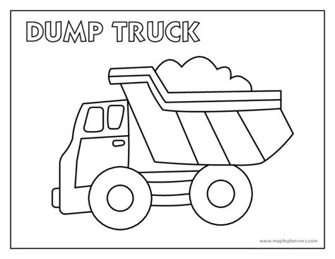 printable dump truck coloring page  boys