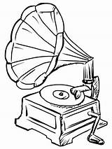 Phonograph Gramophone Stock Vector Depositphotos Vectors Illustrations sketch template