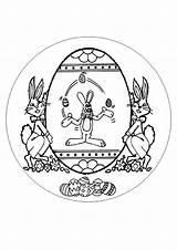 Mandala Easter Rabbit Coloring Hellokids Color Pages Mandalas Paques Print Online sketch template