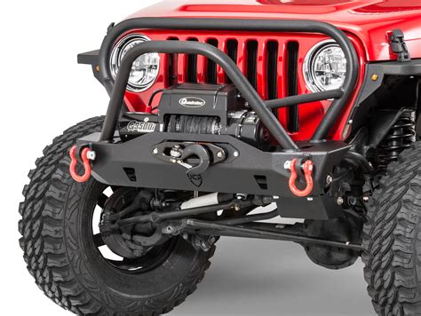 jcr offroad mauler front recessed winch stubby bumper    jeep