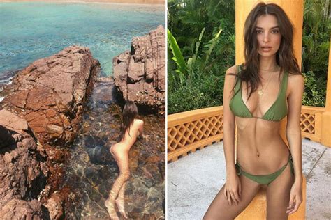 emily ratajkowski takes a naked swim as she holidays in mexico