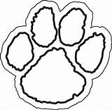 Paw Tiger Print Template Coloring Printable Shape Oval Prints Cliparts Clip Library Clipart Pages Popular Comments sketch template