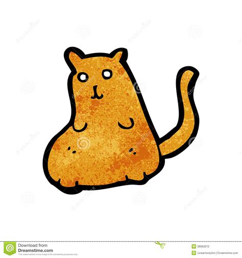 Cartoon Fat Cat Stock Vector Illustration Of Funny Retro