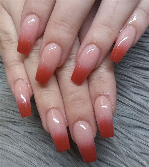 Pin By Adriana Sánchez On Nails Red Ombre Nails Red Nails Ombre