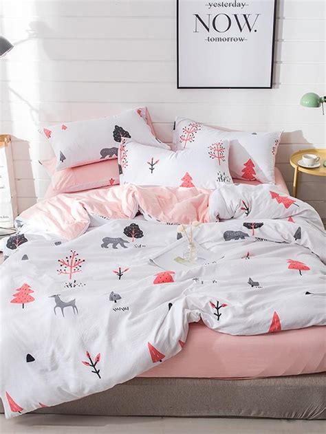 animal tree print sheet set cute bed sets girl bedroom decor cute