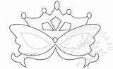 Mask Mardi Gras Template Coloring Printable Pages Kids Butterfly Princess Color Print Craft Getcolorings Getdrawings sketch template