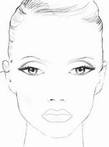 Face Makeup Chart Paper Coloring Template Pages Drawing Blank Printable Charts Print Make Spa макияж лица Practice Faces Woman Gesicht sketch template