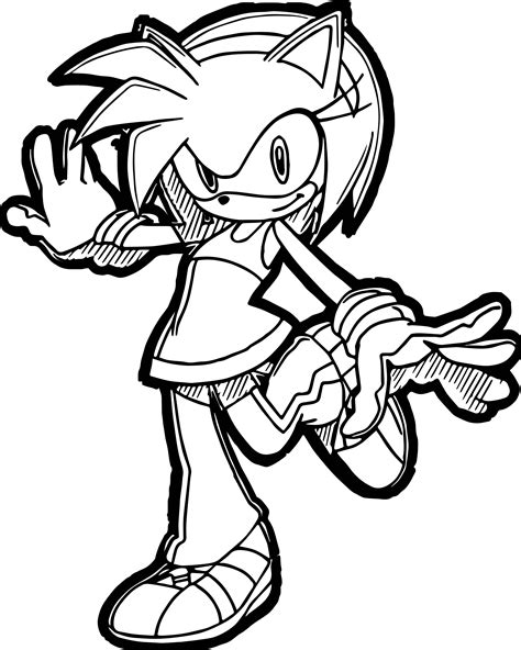 coming amy rose coloring page wecoloringpagecom
