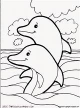 Coloring Pages Dolphin Print Dolphins Brother Top sketch template