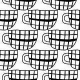 Mugs Cups Teapot sketch template
