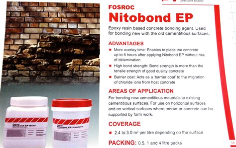 liquid fosroc nitobond ep grade standard reagent rs  kilogram id