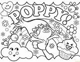 Trolls Poppy Coloring Online Pages Color sketch template
