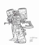 Warhammer 40k Coloring Wh40k Space Line Pages Colouring Terminator Salamanders Pl Warcraft sketch template