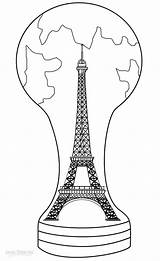 Eiffel Torre Colorear Eiffelturm Cool2bkids sketch template