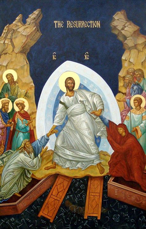 icon   resurrected christ freeing adam  eve