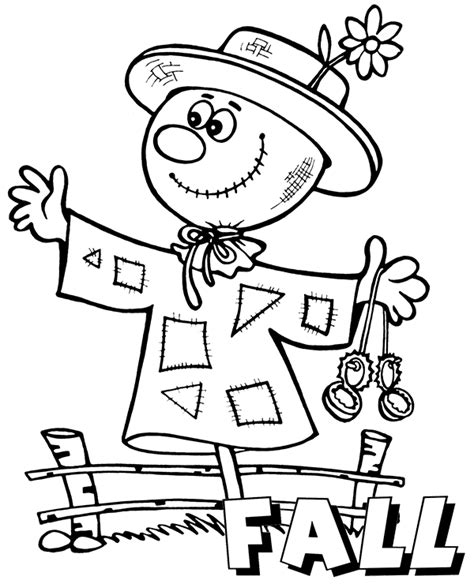 scarecrow coloring page  kids