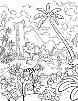 Eden Garden Coloring Drawing Kids Getdrawings sketch template