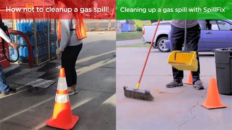 cleanup  spill   gas station youtube