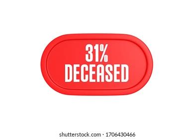 percent deceased  sign red stock illustration  shutterstock