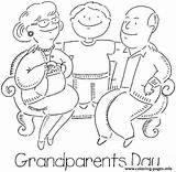Grandparents Coloring Pages Happy Printable Grandma Grandfather Drawing Parents Grand Sheet Kids Colouring Family Print Sheets Visit Color Colorings Crafts sketch template
