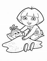 Dora Boots Coloring Pages Beach Swiper Color Colouring Print Winter Printable Pdf Covering Diego Getcolorings Paper Dog Template Sheets Size sketch template