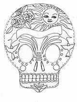 Muertos Skulls sketch template